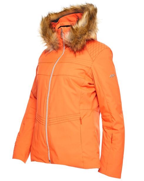 Veste de ski Triolet fausse fourrure orange